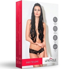 Белье эротическое LE FRIVOLE Пикантные трусики с доступом и цветочным кружевом Easy to love