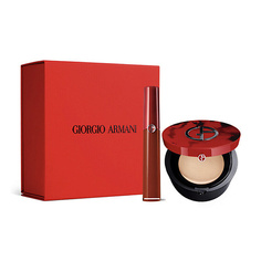 Набор средств для макияжа GIORGIO ARMANI Подарочный набор Makeup Set Жидкая помада+lacquered cushion