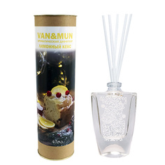 Аромадиффузор VAN&MUN Ароматический диффузор Лимонный кекс с палочками для дома и офиса 45.0