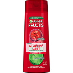 Шампунь для волос GARNIER Шампунь для окрашенных или мелированных волос, укрепляющий, с Маслом Льна и Ягодами Годжи "Стойкий цвет" Fructis