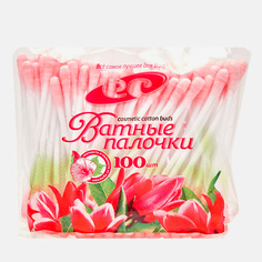 Ватные палочки ЕМЕЛЬЯНЪ САВОСТИНЪ Цветные палочки косметические, розовые 100