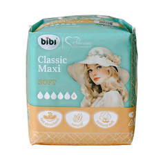 Прокладки гигиенические BIBI Прокладки для критических дней Classic Maxi Soft 10.0