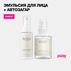 Спрей-автозагар для лица PUSY Набор уходовой косметики для лица спрей автозагар + эмульсия 100.0