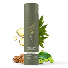 Гель для душа SKINPHORIA Тонизирующий крем-скраб для душа Cannabis Shower Cream 300.0