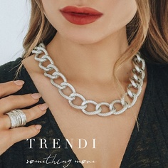 Цепочка TRENDI Колье классическое женская цепочка на шею крупная классический срез узор под золото
