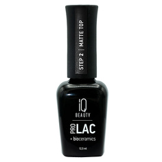 Верхнее покрытие для ногтей IQ BEAUTY Финишное покрытие для лака матовое PROLAC+bioceramics Matte top 12.5