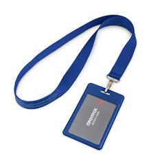 Бейдж FLEXPOCKET Карман из экокожи для пропуска или бейджа на карабине с лентой