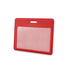 Бейдж FLEXPOCKET Карман для пропуска, бейджа или проездного из экокожи, горизонтальный