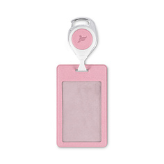 Бейдж FLEXPOCKET Карман для бейджа из экокожи, вертикальный с рулеткой и клипсой