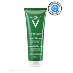 Крем для лица VICHY Средство 3-в-1 Гель-Скраб-Маска для интенсивного очищения жирной проблемной кожи Normaderm