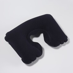 Подушка надувная для шеи, дорожная, 42×26.5 см, синяя Onlitop