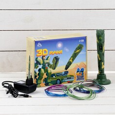3d ручка luazon, дисплей, работа с пластиком abs и pla, пластик в комплекте, хаки