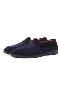 Замшевые лоферы Malibu Santoni