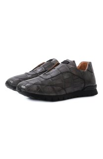Кроссовки из кожи аллигатора Kiton