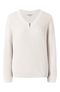 Хлопковый пуловер Brunello Cucinelli