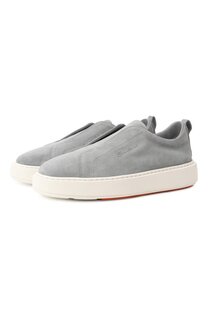 Замшевые кеды Santoni