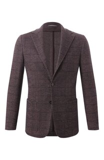 Пиджак из шерсти и хлопка Canali