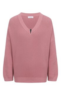 Хлопковый пуловер Brunello Cucinelli