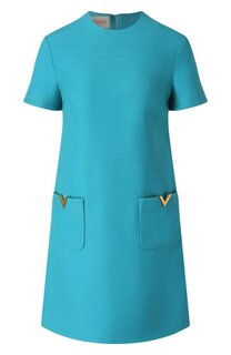 Платье из шерсти и шелка Valentino