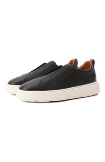 Кожаные кеды Santoni