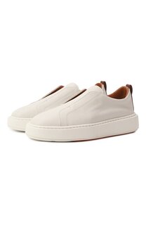 Кожаные кеды Santoni