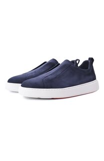 Замшевые кеды Santoni