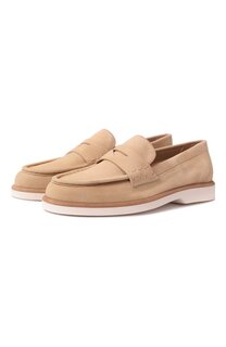 Замшевые пенни-лоферы Santoni