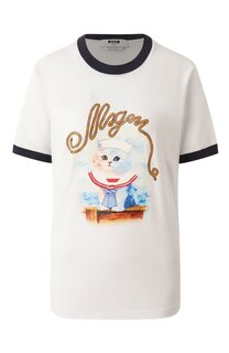 Хлопковая футболка MSGM