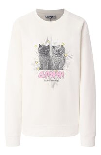 Хлопковый свитшот Ganni