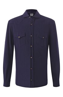 Хлопковая рубашка Brunello Cucinelli