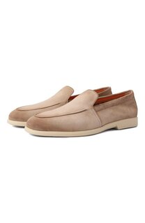 Замшевые лоферы Santoni