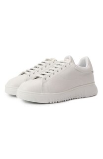Кожаные кеды Emporio Armani