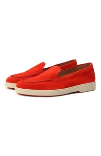 Замшевые лоферы Santoni