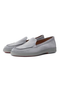 Замшевые лоферы Santoni