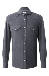 Хлопковая рубашка Brunello Cucinelli
