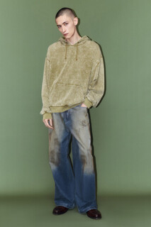 худи мужское Худи oversize с капюшоном и вареным эффектом Befree
