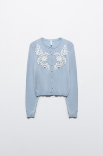 джемпер женский Кардиган на пуговицах с цветочной вышивкой Befree