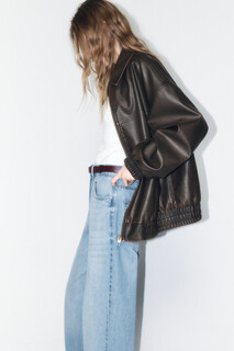 куртка женская Куртка-бомбер oversize из искусственной кожи Befree