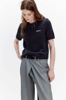 джемпер женский Топ вязаный с вышивкой на груди Befree