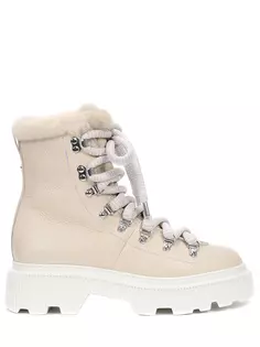 Ботинки кожаные на меху Santoni