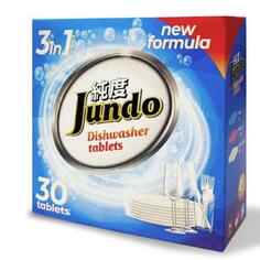 Таблетки для посудомоечных машин Jundo Active Oxygen 3-в-1, без запаха, 30шт. Active Oxygen 3-в-1, без запаха, 30шт.