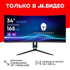 Монитор игровой Thunderobot 34"/VA/3440x1440/165Гц/черный (KQ34C144C) 34"/VA/3440x1440/165Гц/черный (KQ34C144C)