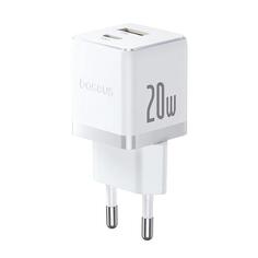Сетевое зарядное устройство Baseus Palm Fast Charger C+U 20W EU Moon White Palm Fast Charger C+U 20W EU Moon White