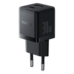 Сетевое зарядное устройство Baseus Palm Fast Charger C+U 30W EU Cluster Black Palm Fast Charger C+U 30W EU Cluster Black