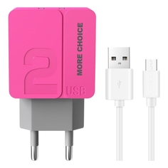 Сетевое зарядное устройство USB More Choice NC46m Pink NC46m Pink