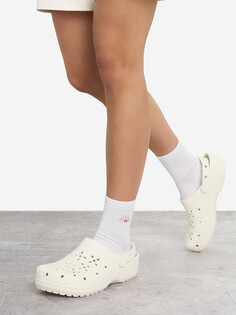 Сабо женские Crocs Classic Floral Cut Out, Белый