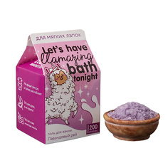 Соль для ванны BEAUTY FOX Соль в коробке молоко Llamazing bath, лаванда 200