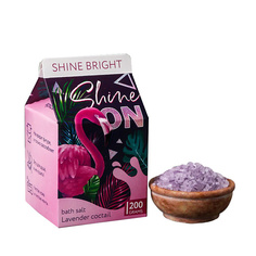 Соль для ванны BEAUTY FOX Соль в коробке молоко Shine ON, лаванда 200