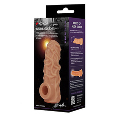 Насадка на член KOKOS Насадка с выделенными венами, с подхватом мошонки, с открытой головкой 1.0 КОКОС