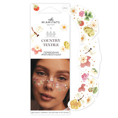 Наклейки для лица MIAMITATS Переводные тату-веснушки Country Textile Полянка